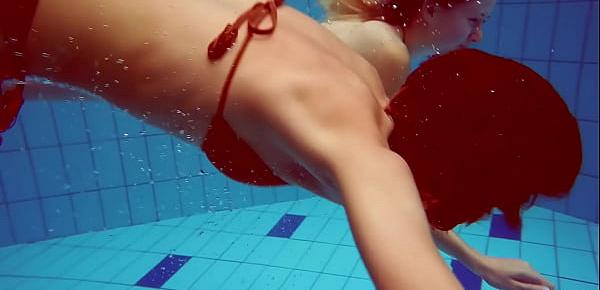  Czech and Balkan babe Marusia and Melisa Darkova underwater